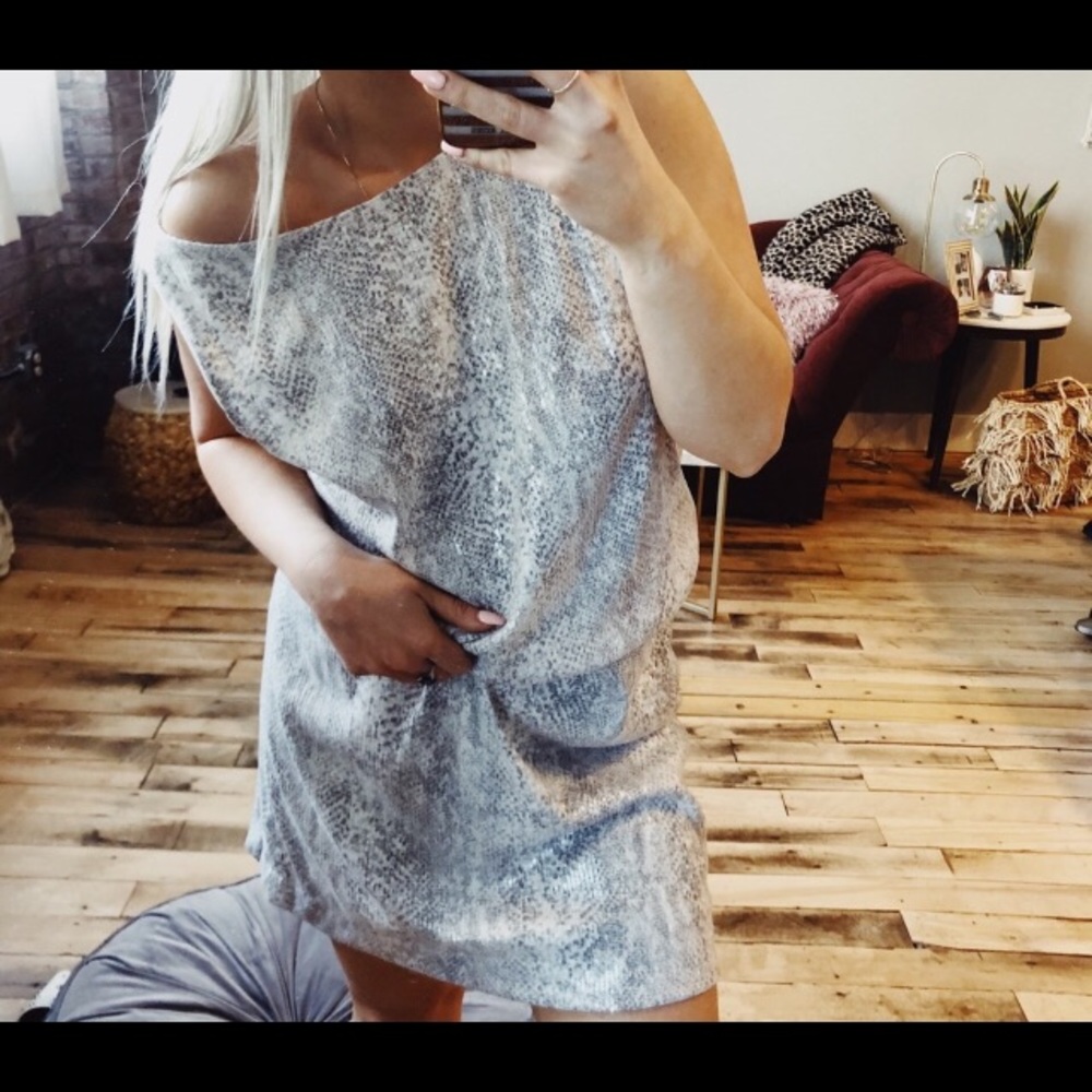 White House Black Market Snakeskin dress